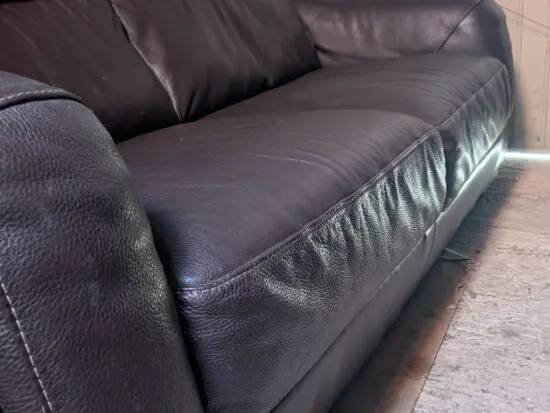 3 piece suit good condition real Italian leather brown in colour