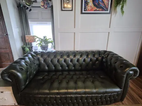 2 Leather Chesterfields Sofas