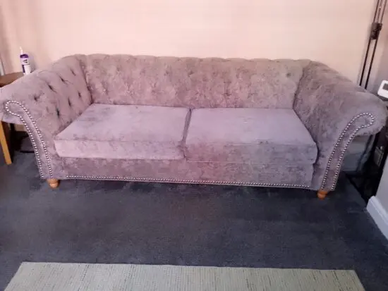 Next grey gosforth button back sofa