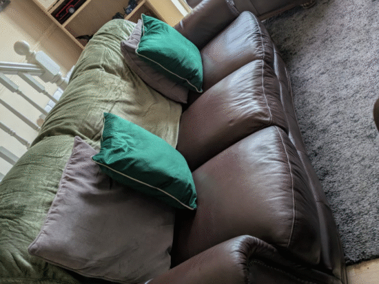 3 Piece Suite (brown leather) - NEED QUICK SALE (21/11/25)