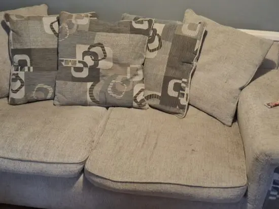 Scs light grey 3 seater sofas