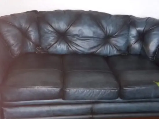 3 seater and 2 seater antique blue Saxon Chesterfields