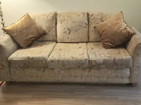 Beige sofa bed