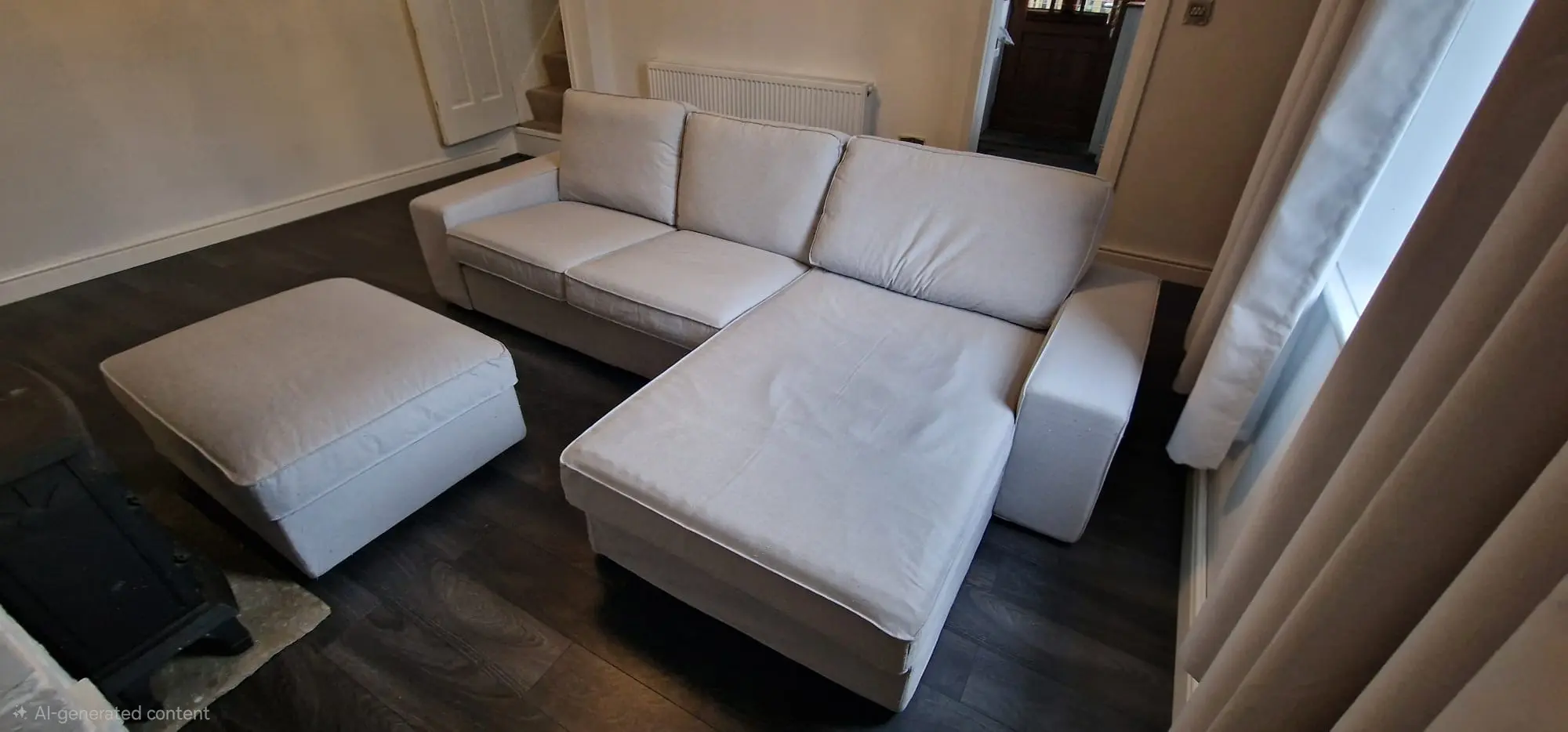 IKEA KIVIK 3 Seater sofa and footstool **reduced**.