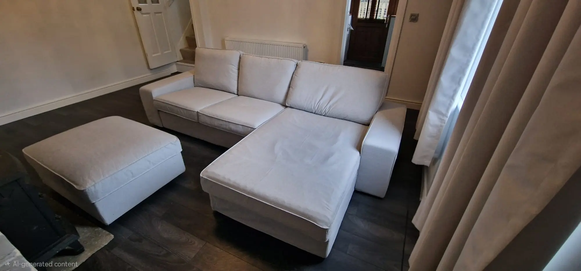 IKEA KIVIK 3 Seater sofa and footstool **reduced**.