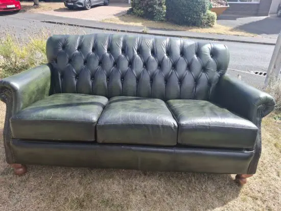 THOMAS LLOYD GREEN VICTORIA 3 SEATER SOFA