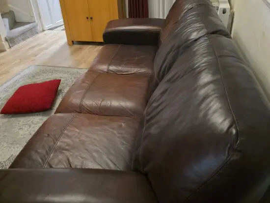 Those sofas is gently used and in excellent condition. No damage, tears or stains looks almost new.