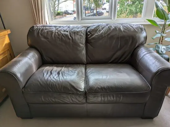 Leather two seater sofa bought from Alders department store