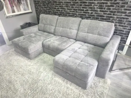 Stellar 3 seater sofa with power slider chair brand new