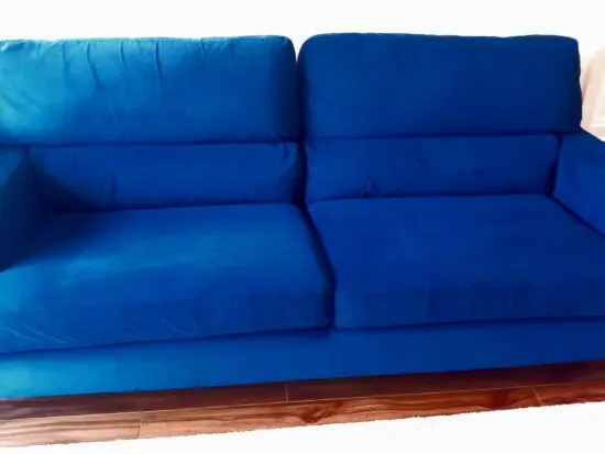 Furniture village Blue luxury suede