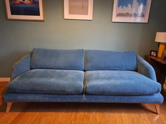 TETRAD Carnaby Grand 4 seat sofa. Teal, chenille.