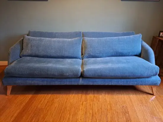 TETRAD Carnaby Grand 4 seat sofa. Teal, chenille.