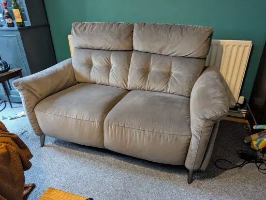 HTL 2 seater suede grey