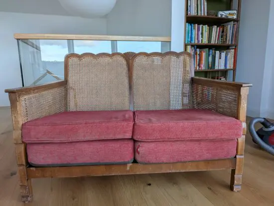 Bergere Vintage 2 Seater Sofa