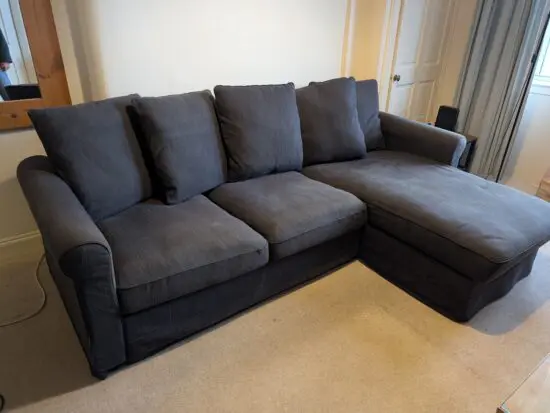 Ikea Gronlid with chaise - Charcoal/Dark Grey