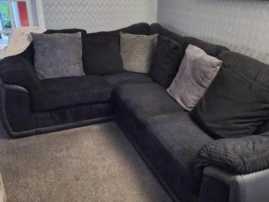 DFS Black Corner Sofa