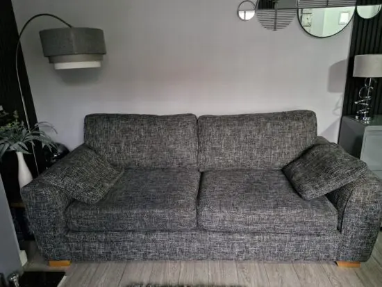 Sofology grey Chiltern 4 seater sofa + armchair