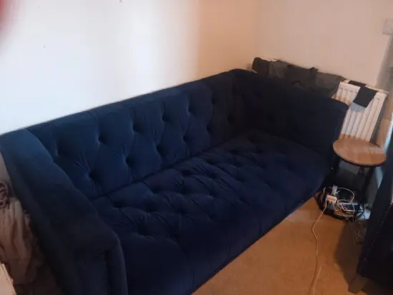 DFS chesterfield sofa and chair