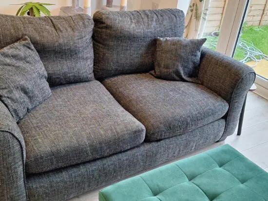 £180 Argos Home Lisbon Fabric 2 Seater Sofa Bed - Charcoal