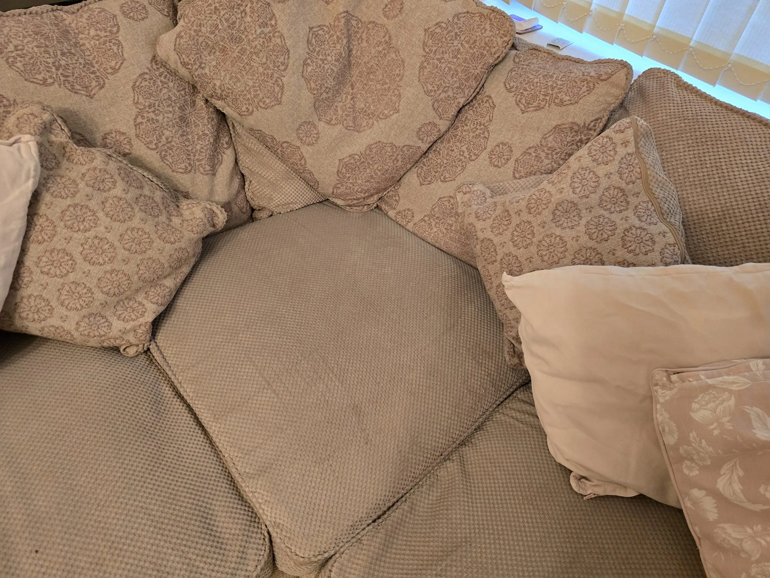 Oak Furniture Land Solid Oak Beige Corner Sofa Four Seater