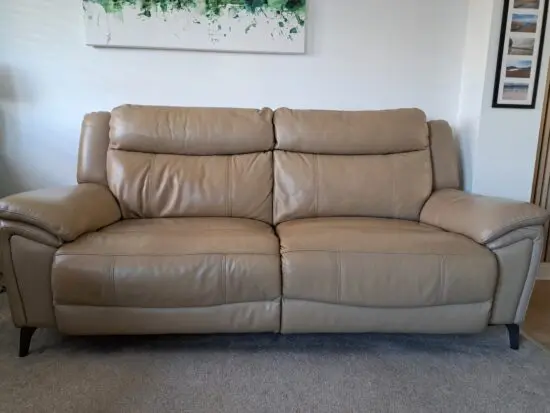 DFS 3 seater and 2 seater leather sofas