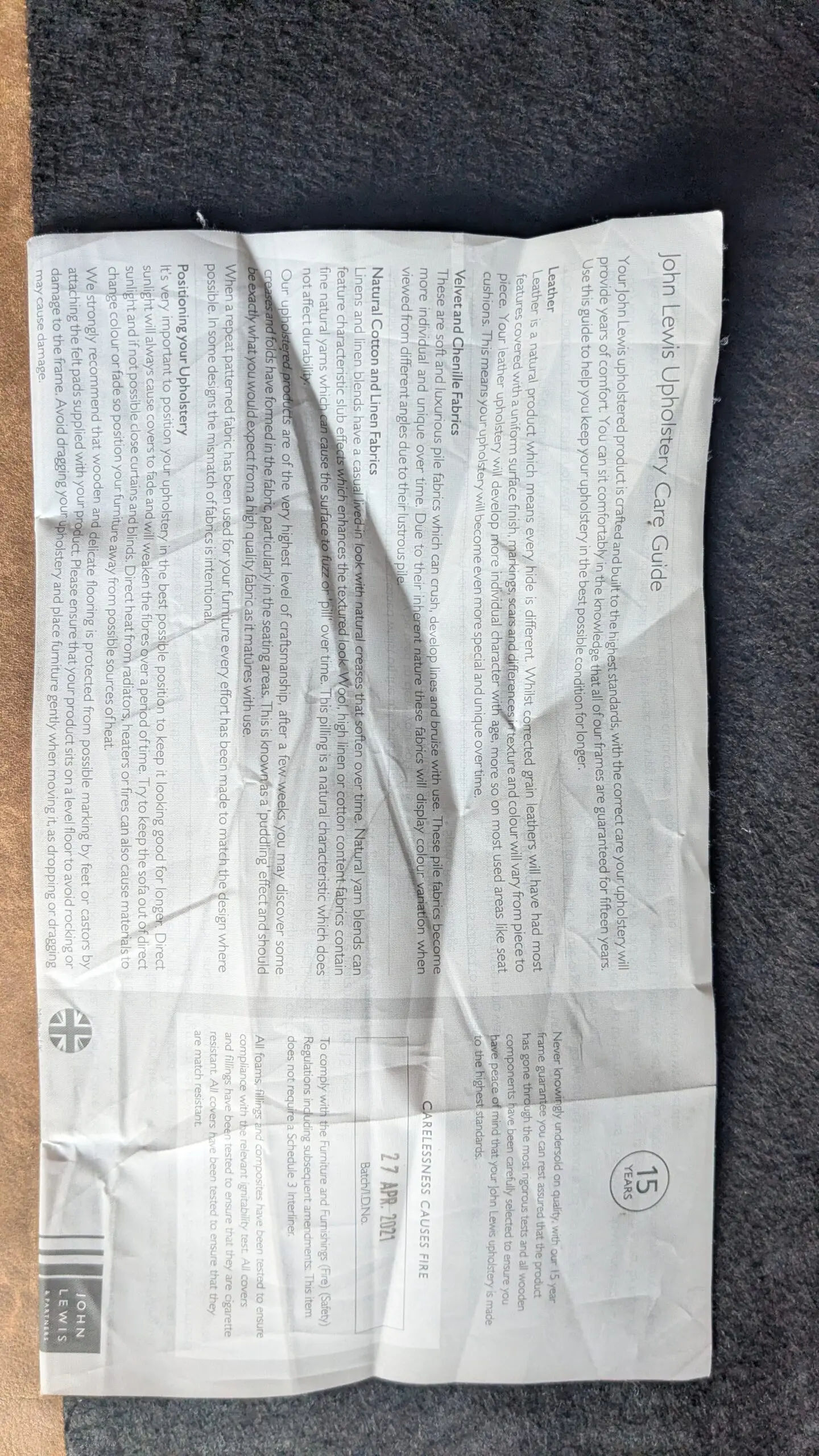 John Lewis Cromwell Chesterfield Grand 4 Seater Leather Sofa, Light Leg, Demetra Light Tan