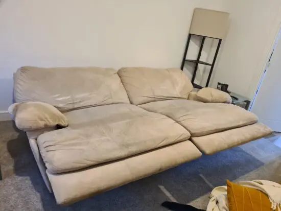 Scs Cream 4 Seater Electric Recliner Sofa