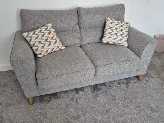 Oak furnitureland jensen 2 set sofa grey
