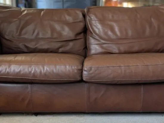 Brown leather multi York sofa and matching chair
