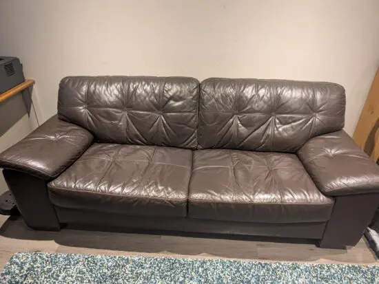 SCS 4 seater brown sofa