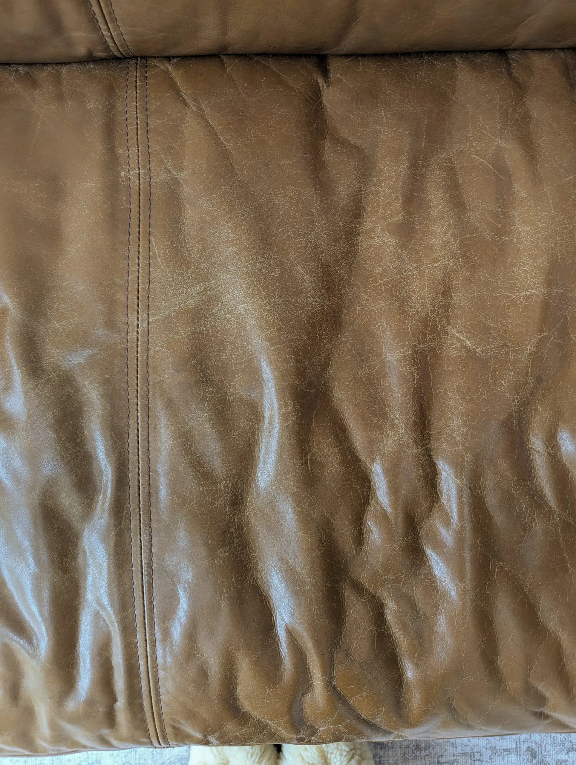 John Lewis Halo Groucho 3 brown seater leather sofa