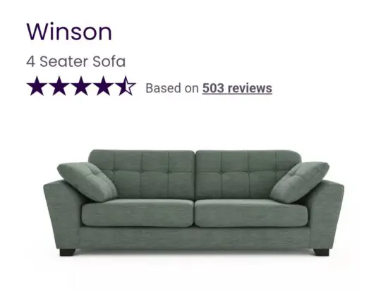 DFS WINSTON 4 SEATER AND 3 SEATER (SOFA BED) SET IN CLASSIC GREEN