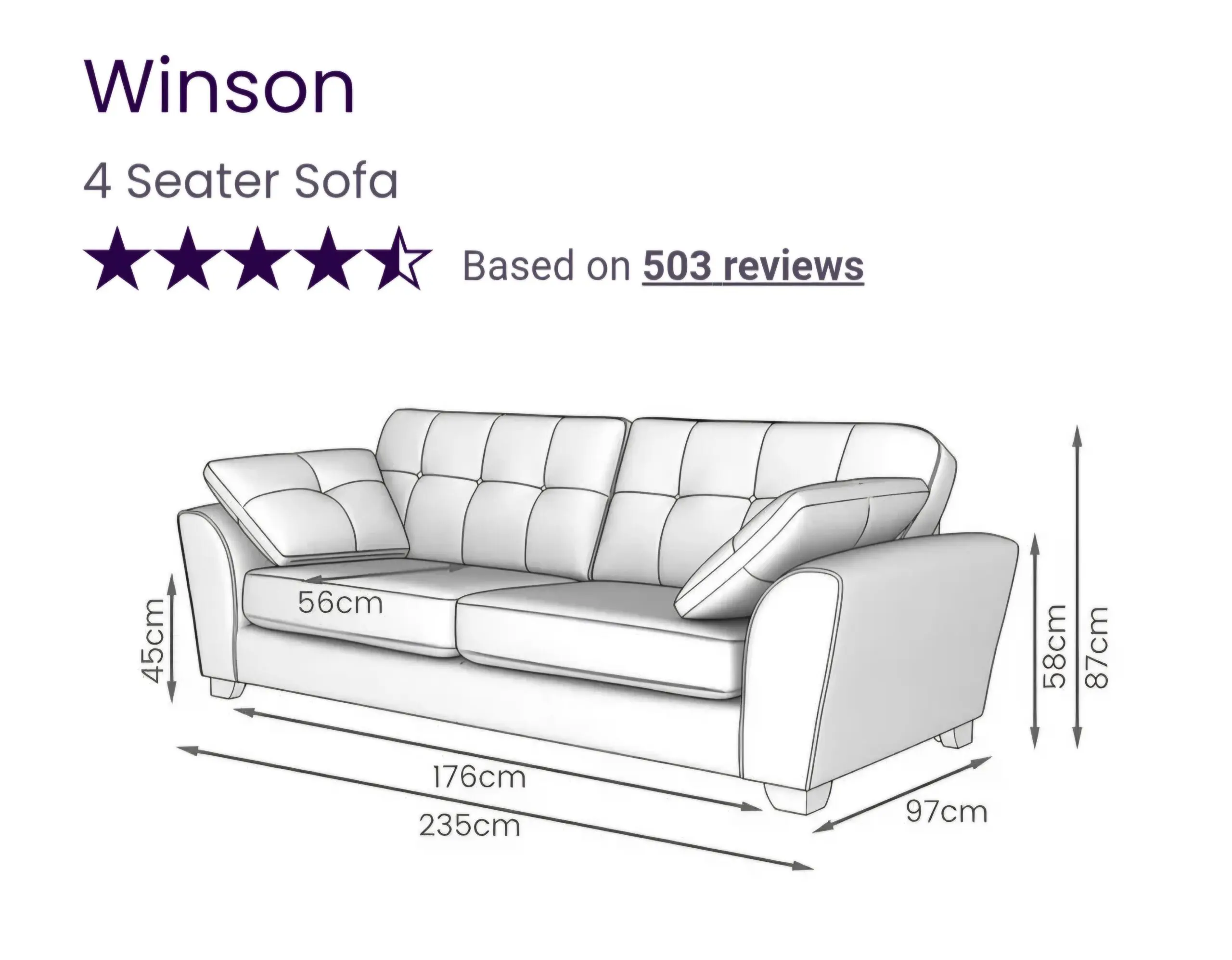 DFS WINSTON 4 SEATER AND 3 SEATER (SOFA BED) SET IN CLASSIC GREEN