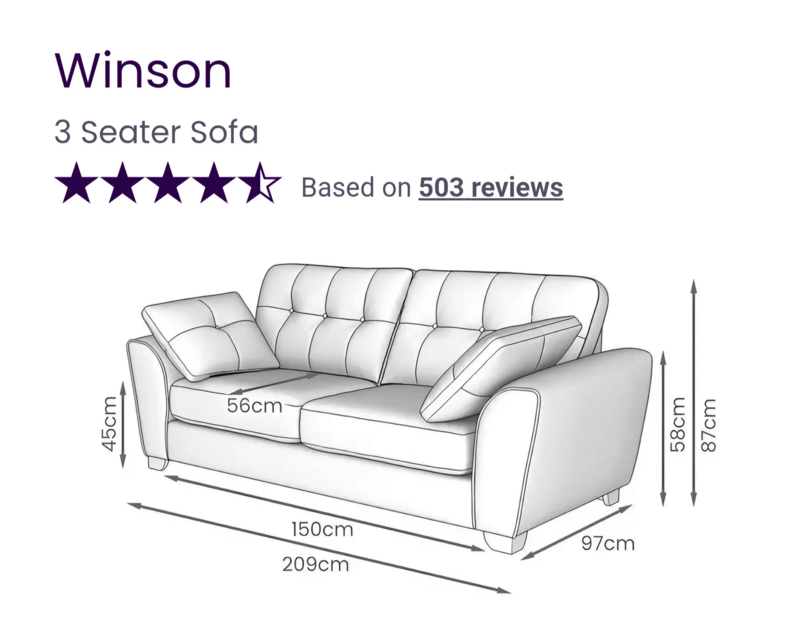 DFS WINSTON 4 SEATER AND 3 SEATER (SOFA BED) SET IN CLASSIC GREEN