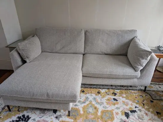 DFS French Connection Hampi Boucle sofa (reversible L-shape)
