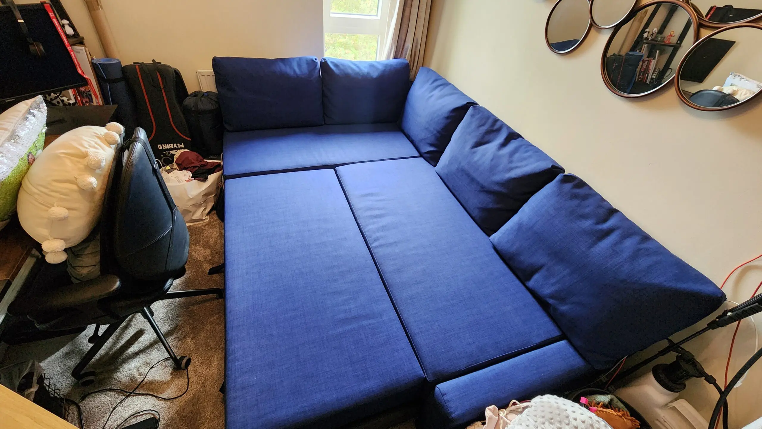 IKEA FRIHETEN Corner sofa-bed with storage - Navy Blue