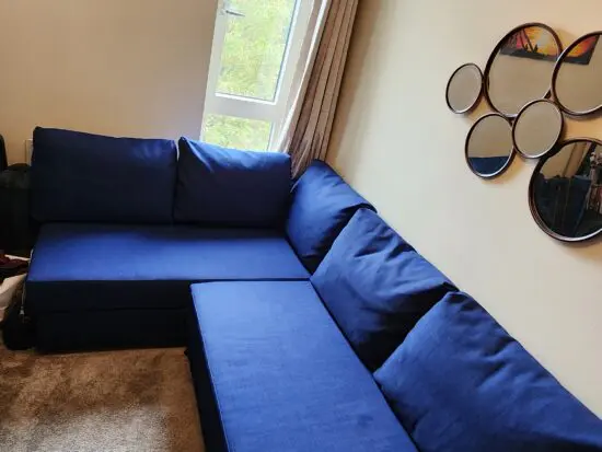 IKEA FRIHETEN Corner sofa-bed with storage - Navy Blue