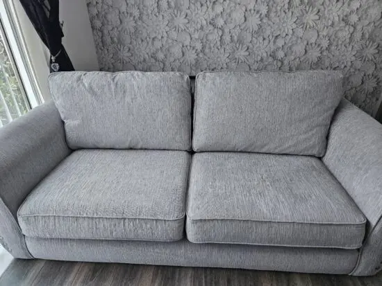 SCS Light grey/Silver 3 seater sofas. Excellent condition