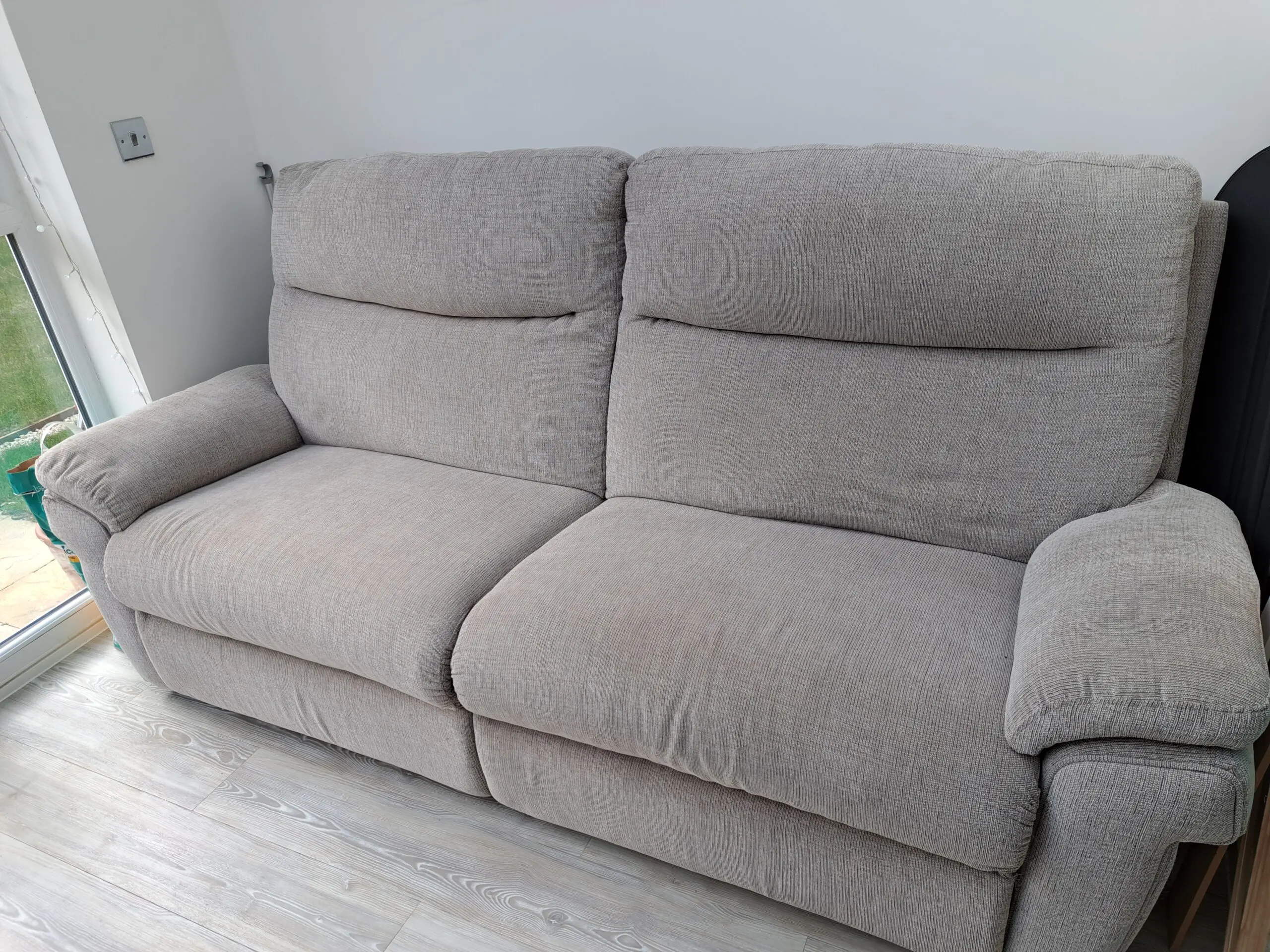 LAZY BOY SCS Tamla 3 Seater Power Recliner Sofa in Grey