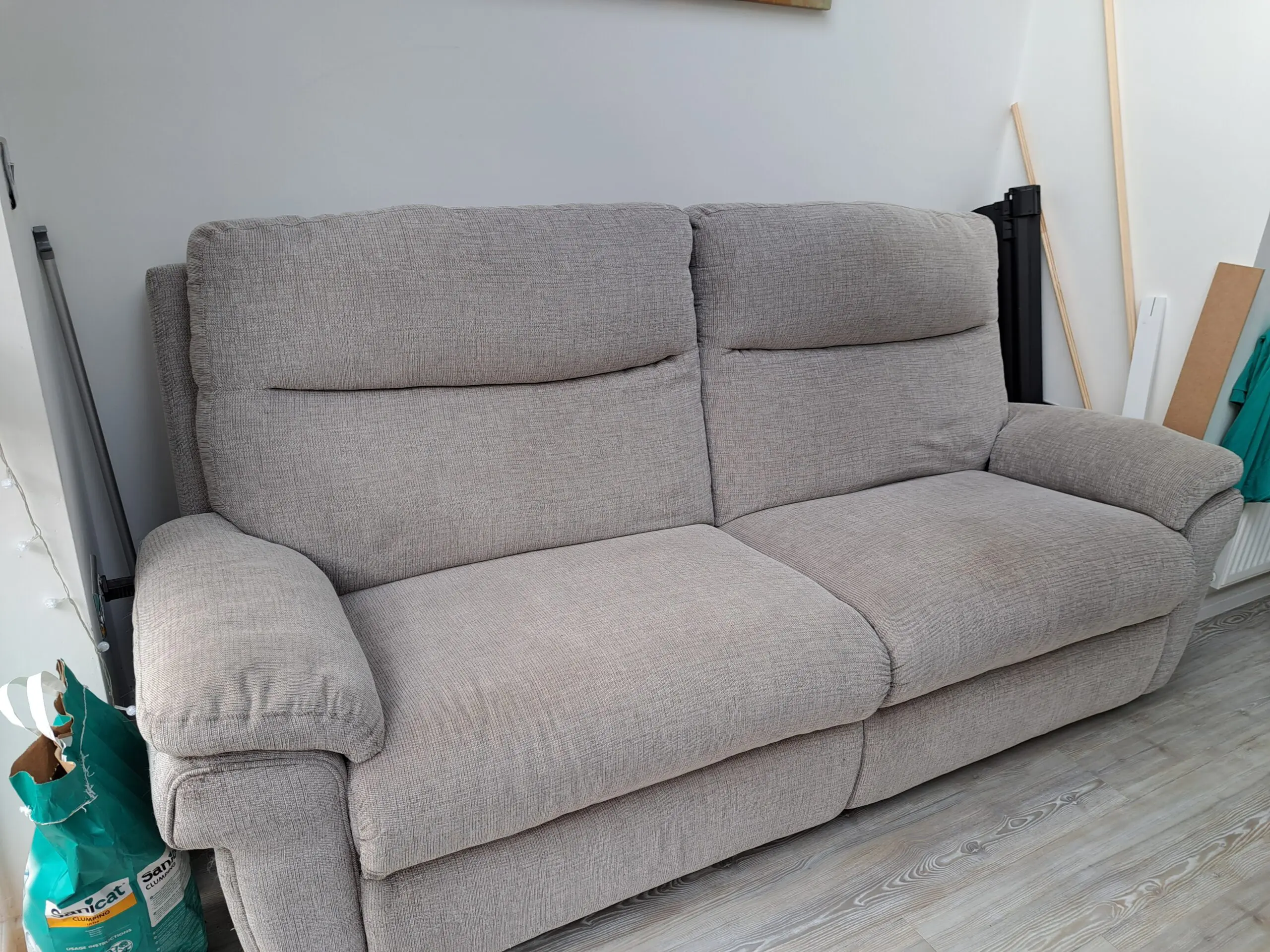 LAZY BOY SCS Tamla 3 Seater Power Recliner Sofa in Grey
