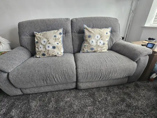 Dfs 3 seater electric recliner charcoal grey