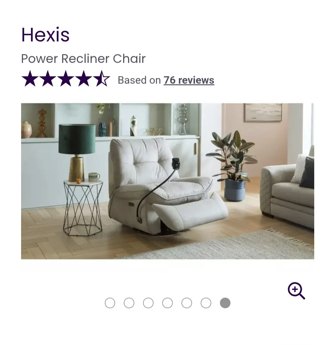 DFS Hexis Power Recliner Chaity