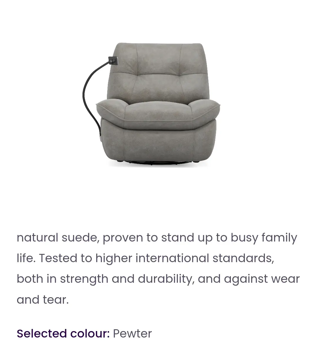 DFS Hexis Power Recliner Chaity