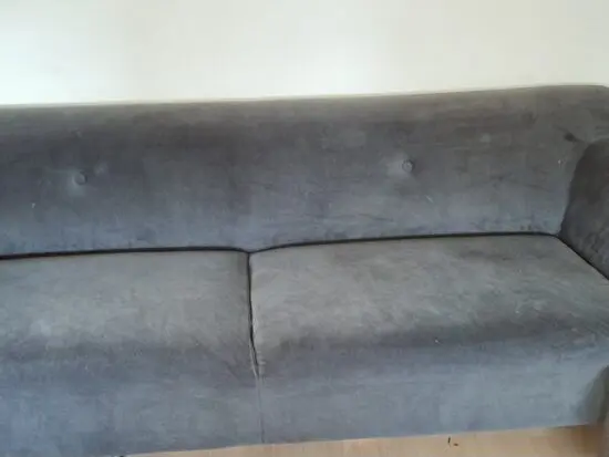 Large Grey velvet 3 seater sofa