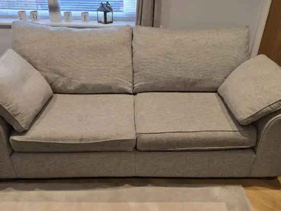 M&S 3 seater grey sofa fabric collection only.- CH64 Neston
