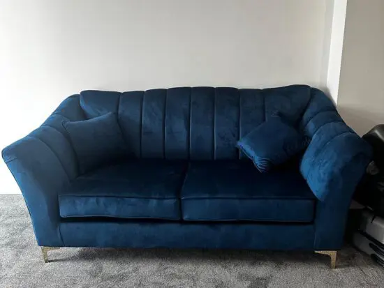 Royal Blue Velvet Sofa