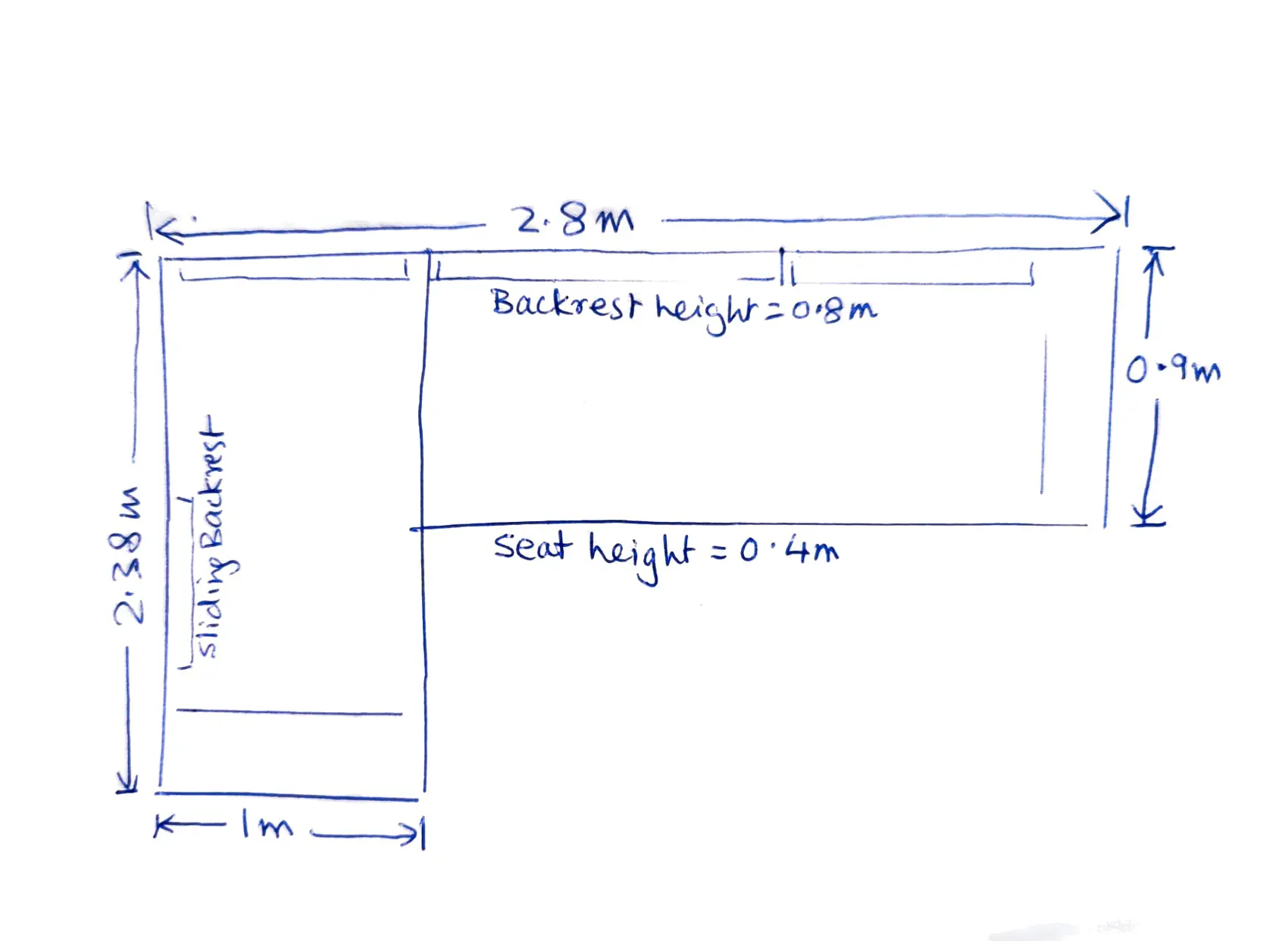 White italian leather stylish corner sofa (Furniture Village)