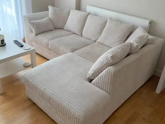 DFS Cream Orka 4 Seater Corner Sofa