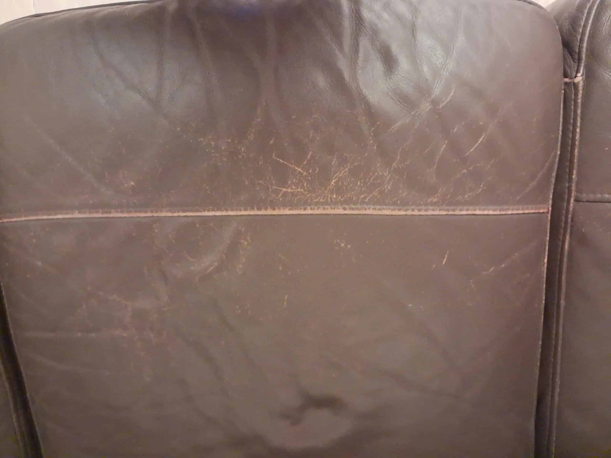 DFS Brown Leather Modular Corner Sofa