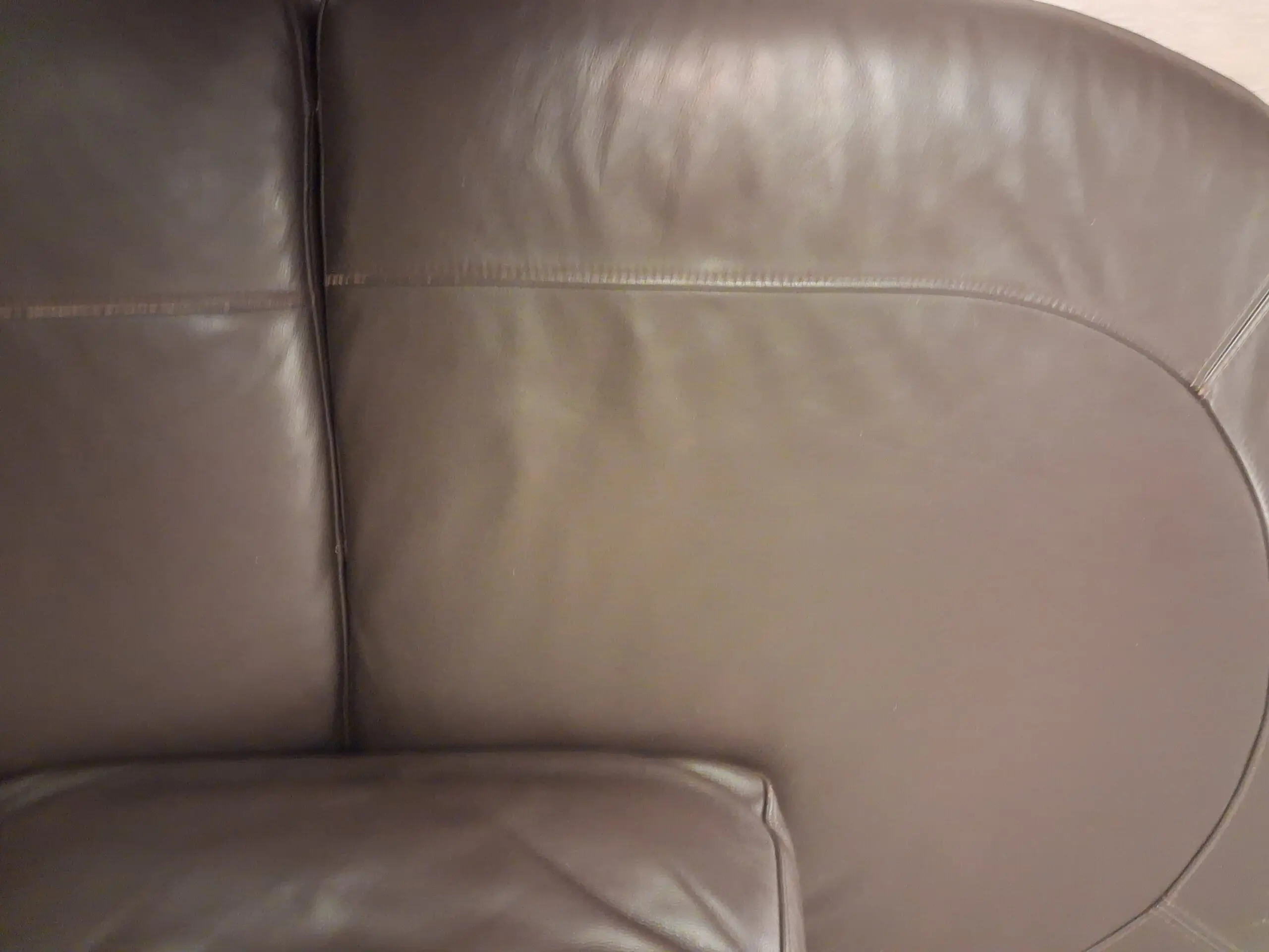 DFS Brown Leather Modular Corner Sofa